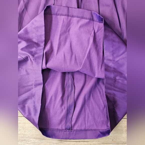 Trixxi Purple and‎ Black Satin Pleated Mini Dress With Pockets Bow Juniors Sz 9 - Picture 11 of 11